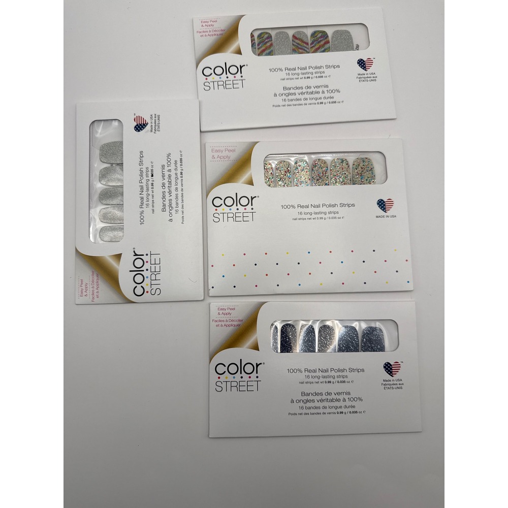 Color Street Nail Polish Strips Bundle Fort Worth It Moon River Glitzburgh 4pk
